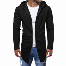 2021 Oversized Autumn And Winter Large Size Loose New Men's Solid Color Long Plus-Size Hoodies